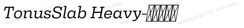 TonusSlab Heavy字体转换